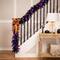 9ft. Purple LED Pre-Lit Black Crystal Pine Artificial Halloween Garland